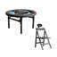 Table de poker 47,24 "pliable moderne minimaliste avec 6 chaises pliantes