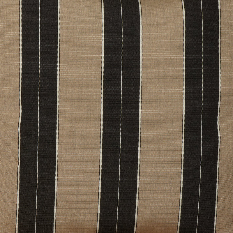 Outdoor 5'' Dining Chair Seat Cushion, Beige/Black, 23" W x 27" D