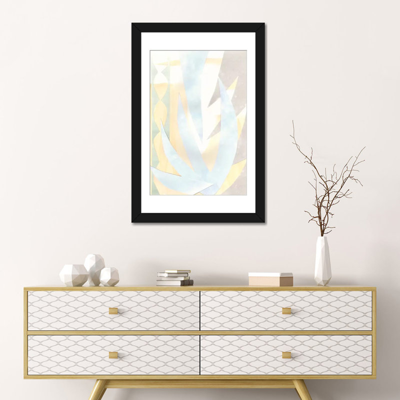 «Painted Desert III», impression sur toile, H 32 po x l 24 po x P 1 po, Papier d'art encadré noir, Blanc