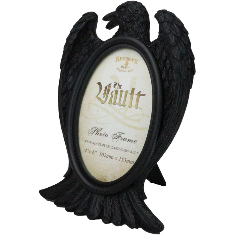 Figurine cadre gothique 4 "x 6" Edgar Poe Quoth
