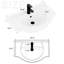 Dessus de meuble-lavabo de salle de bain 30 "en céramique de style européen moderne avec robinet et drain escamotable, dosseret inclus