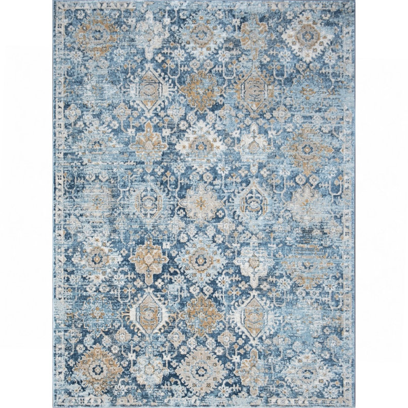 Blue Area Rug, Rectangle 2' x 3'