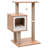 vidaXL Cat Tree Brown Wood 32.3 in Tough Cat Tree Rectangular