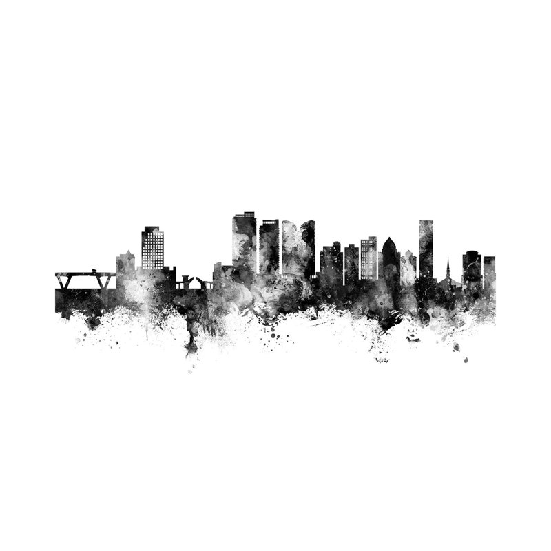 Fort Lauderdale Florida Skyline by Michael Tompsett - Print on Canvas, Wrapped Canvas, 66.04cm H x 101.6cm W x 3.81cm D
