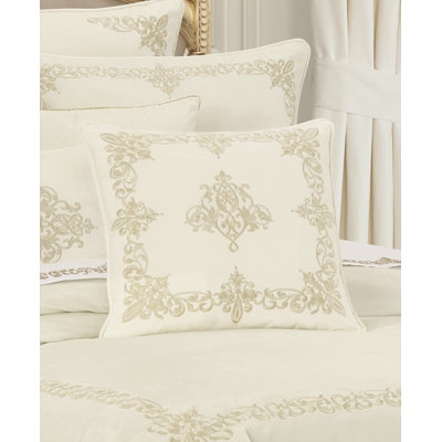 Noelle - Winter White 18" Square Decorative Throw Pillow