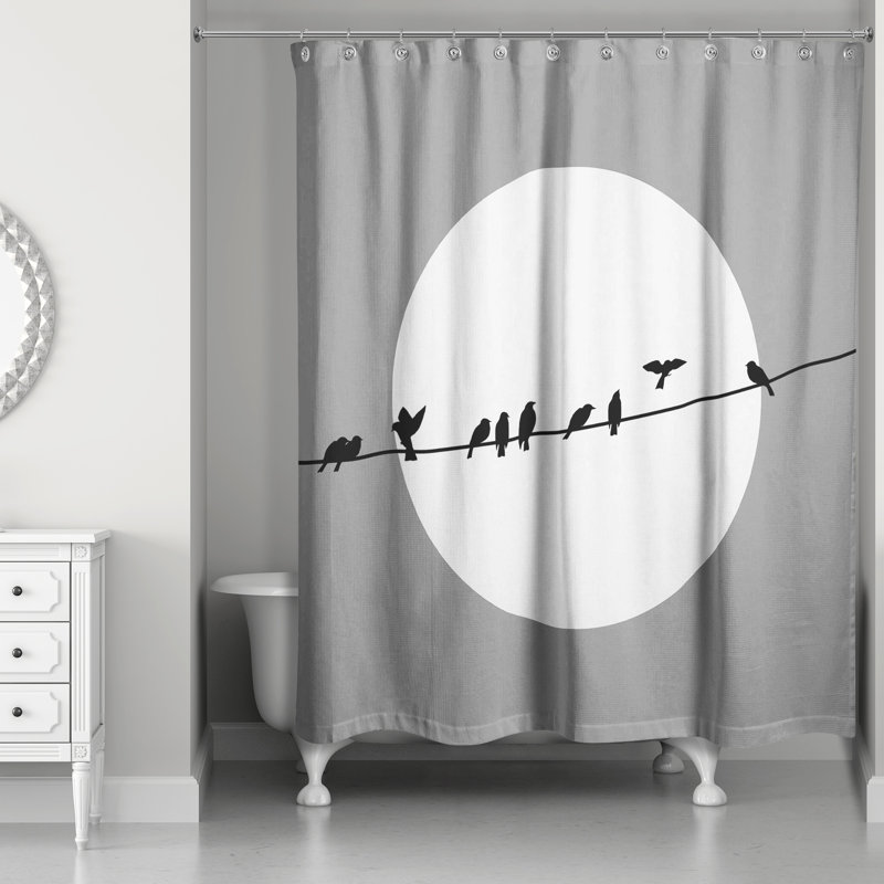 Rideau de douche simple, Gris clair