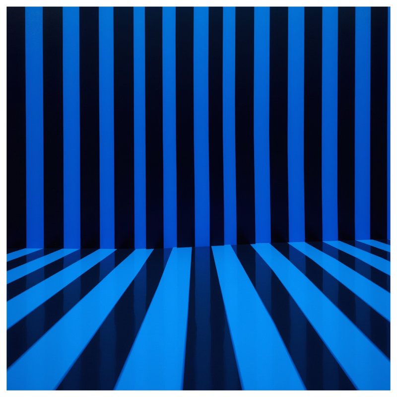 Rideaux à rayures verticales bleues, voilages et voilages à rayures - 1 panneau, 50" x 80" - 1 Panel, Blockout