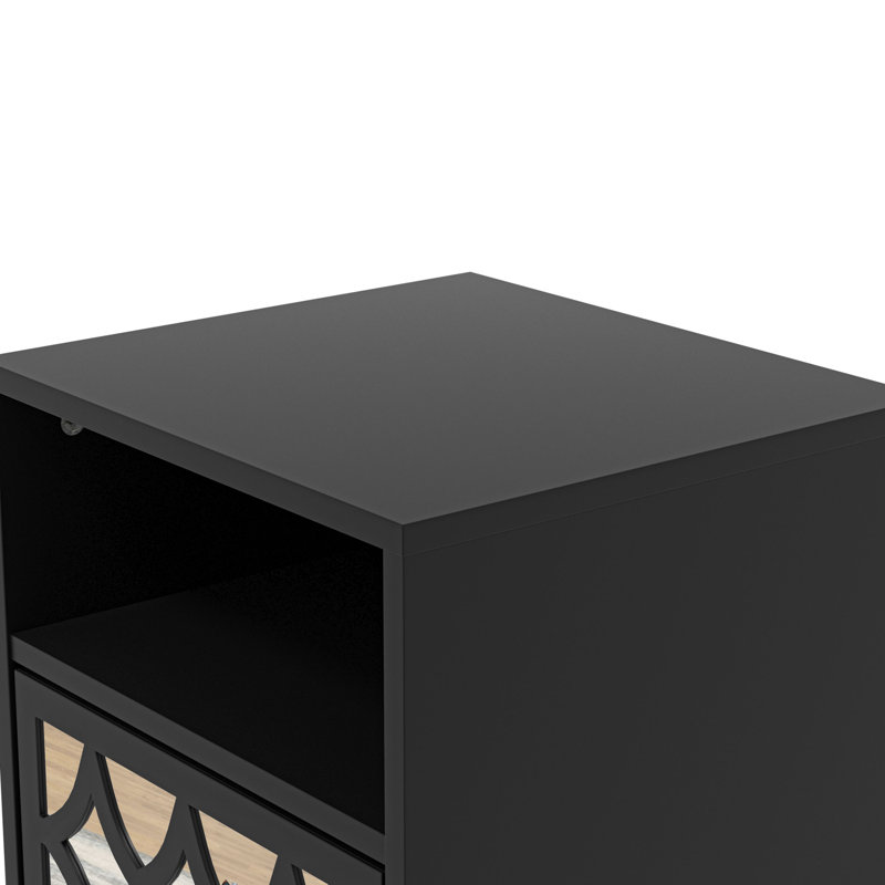 Adreille Bedside Table, Black