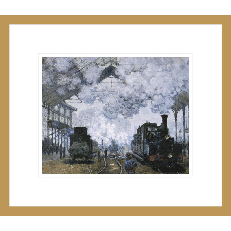 «Gare Saint-Lazare» par Claude Monet, impression giclée encadrée, H 13,75 po x l 15,85 po