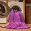 Tapis mauve lavable à la machine de style Mid-Century moderne 687-601031678