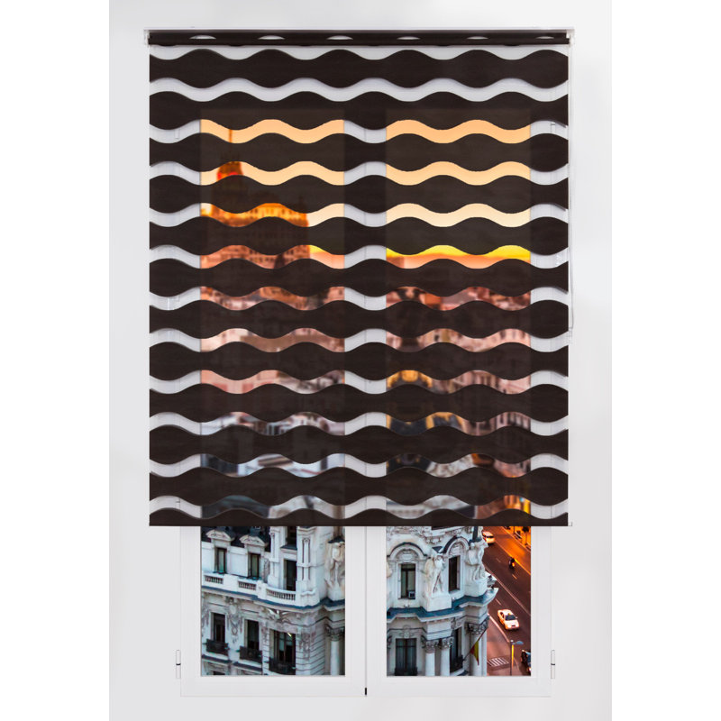 Semi Sheer Zebra Shades, Brown, 250 cm L x 170 cm W