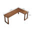 Bureau simple en bois de pin massif brun-1695835653