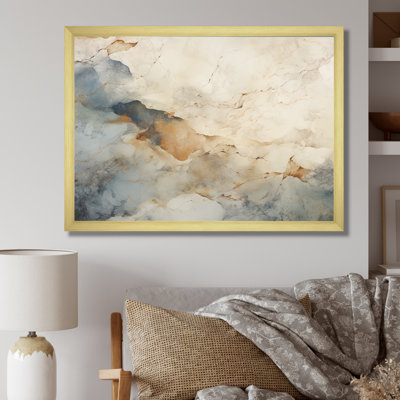 Beige et or minimalisme River Mountain Wonders I