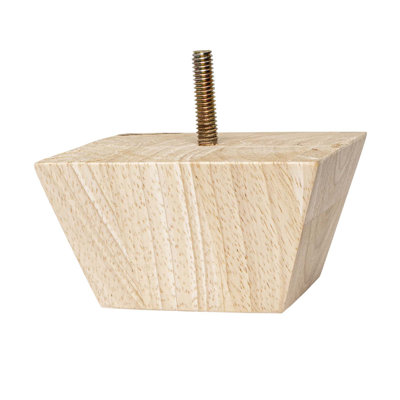 Solid Hardwood Square Bun Foot