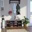 Linen Blend Upholstered Storage Bench