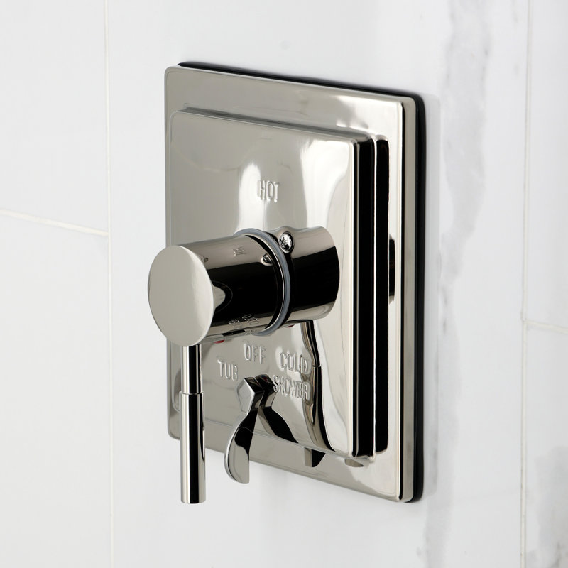 Kingston Brass Concord Single-Handle Pressure Balanced Tub and Shower Faucet, Polished Nickel
