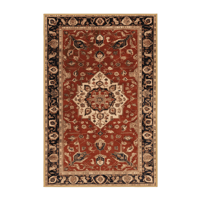 Tapis brun lavable à la machine, Rectangle 2 pi x 3 pi