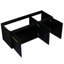 Meuble-lavabo noir châtaignier noir de 48 po de conception moderne avec matériaux et rangement spacieux en châtaignier de 48 po de style contemporain