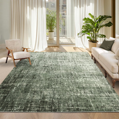Abstract Machine Printed Area Rug