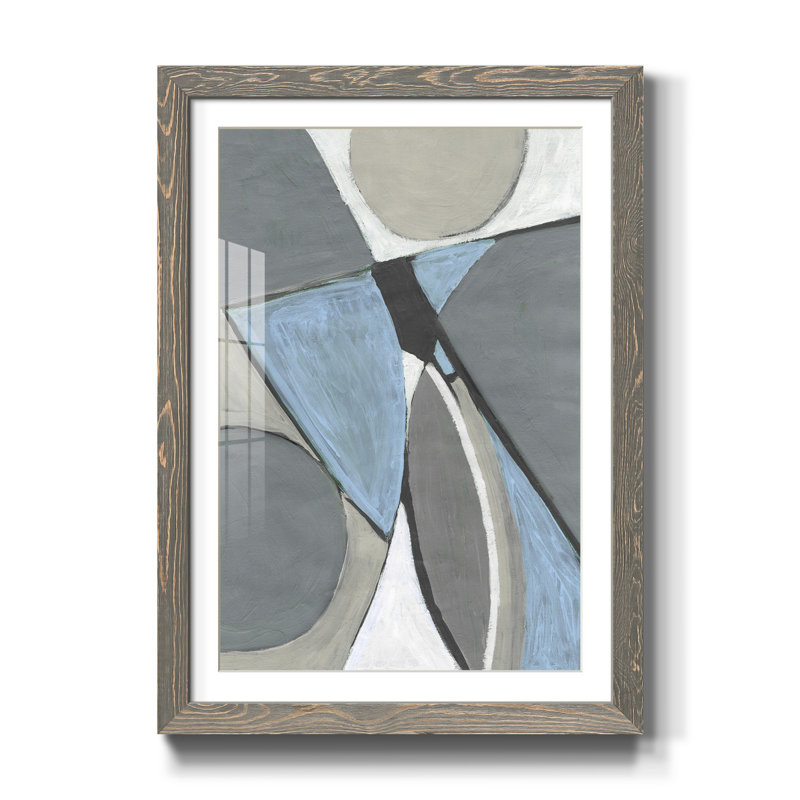 Millenium II - impression, H 44 po x l 31 po x P 1 po, Cadre en papier gris, Blanc