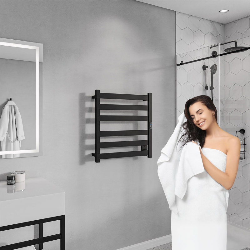 Note Yes Towel Warmer, Matte Black
