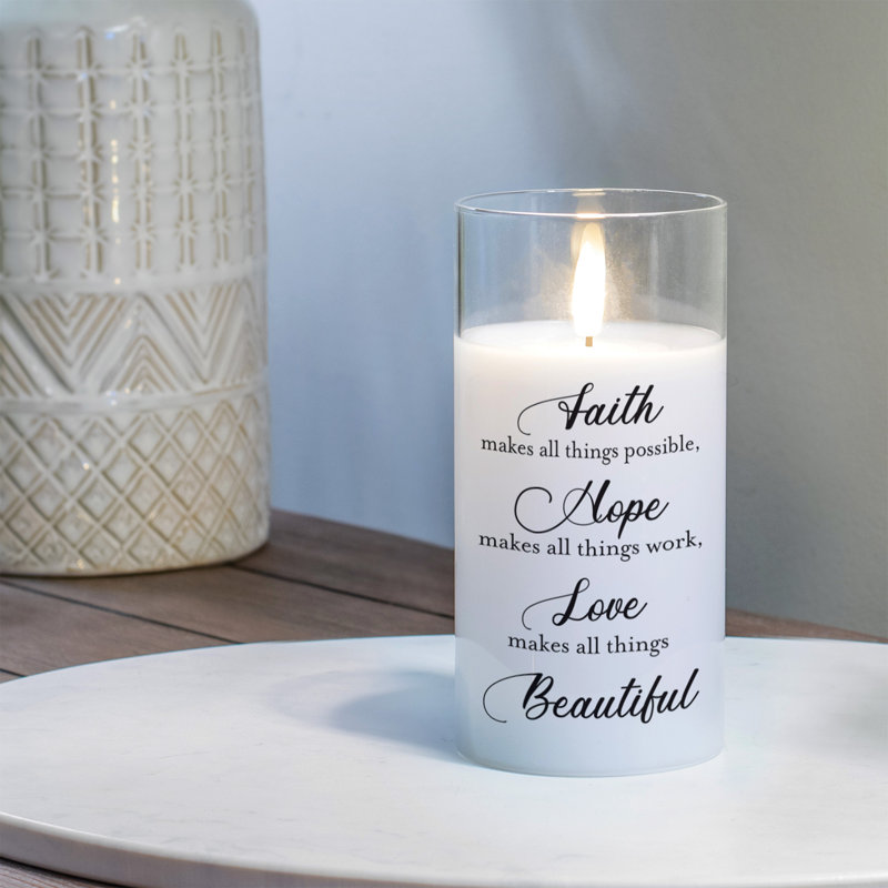 Bougie DEL Faith Makes All Things