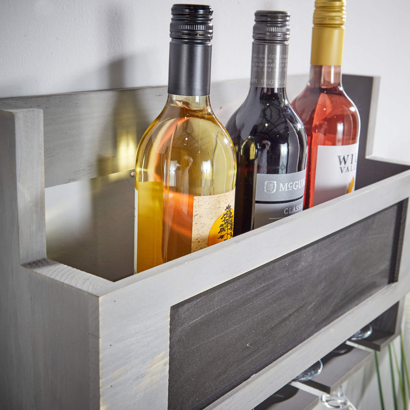 Aylsham Fully Assembled Wine Bottle and Glass Storage Shelving Unit