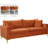 Naomi 81.5" Velvet Square Arm Sofa-909046967