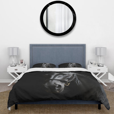 Horse Elegance - Ensemble de housse de couette animaux - Microfibre de polyester