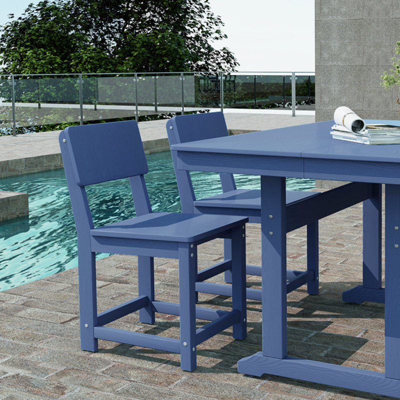 Chaises de patio en poly tout temps (ensemble de 2), Marine