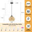 Luminaire suspendu en verre sergé 1 lumière pour salle à manger de l 9,05 po x H 7,67 po-121727413