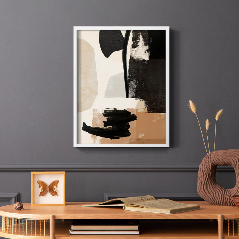 «Selective Arrangement IV», reproduction encadrée - bois massif, Blanc, H 28 po x l 22 po