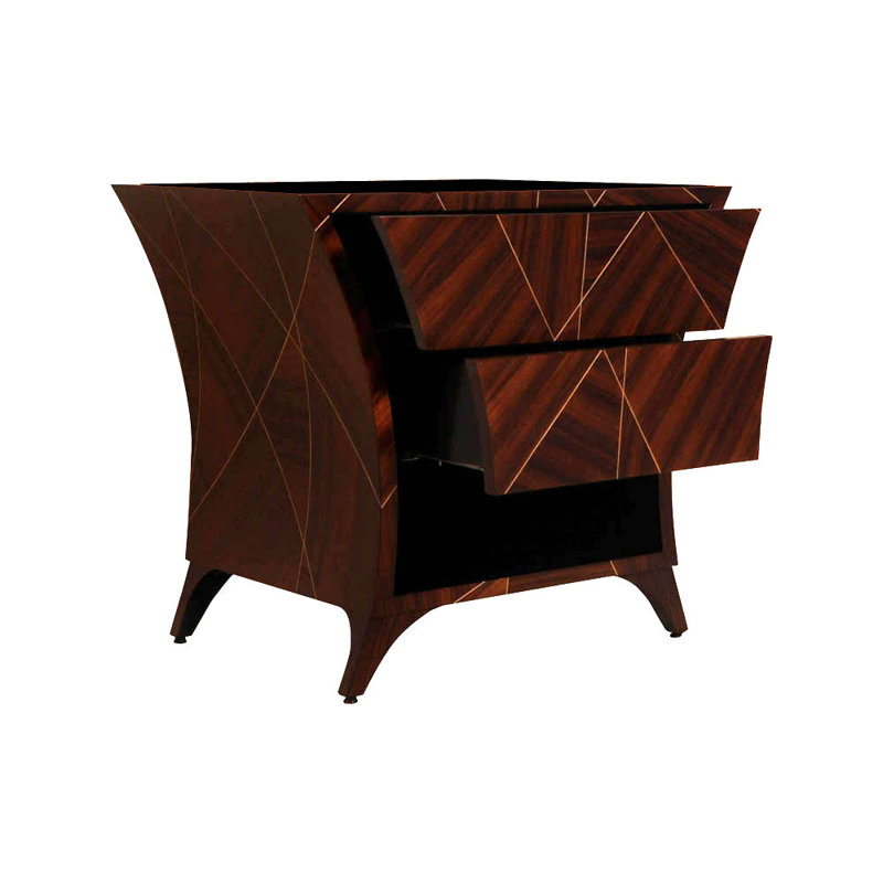 McKenly 72cm W Solid Wood Bedside Table