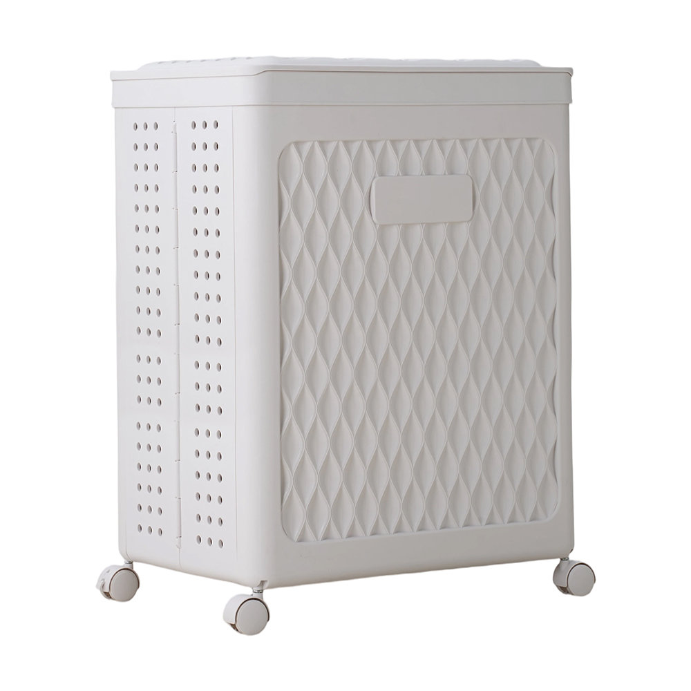 Foldable Laundry Basket with Casters