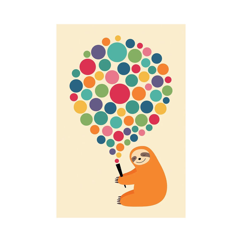 Cheer by Andy Westface - Wrapped Canvas Print, 20.32 cm H x 30.48 cm W