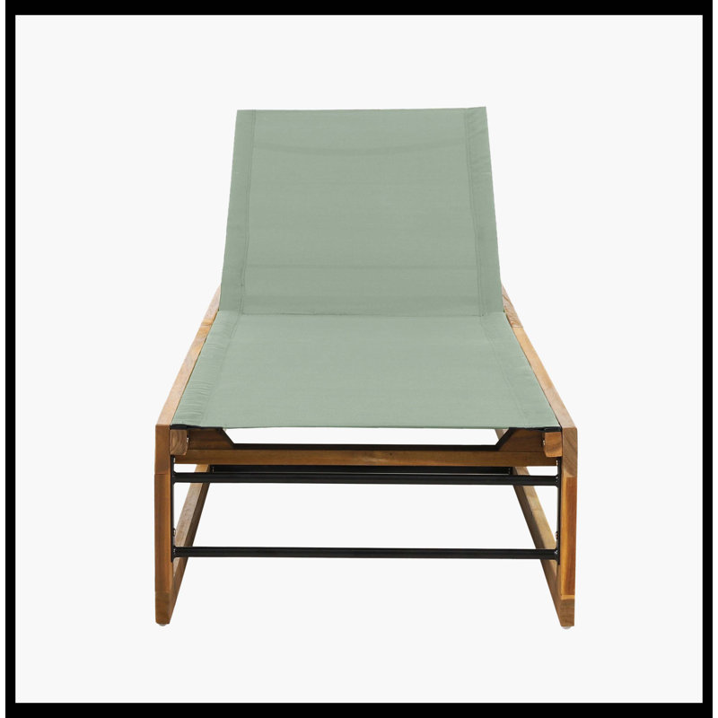 Outdoor Chaise Lounge Chair, Durable All-Weather Recliner, Plush Comfort For Patio & Poolside Sunbathing, 1, Mint Green
