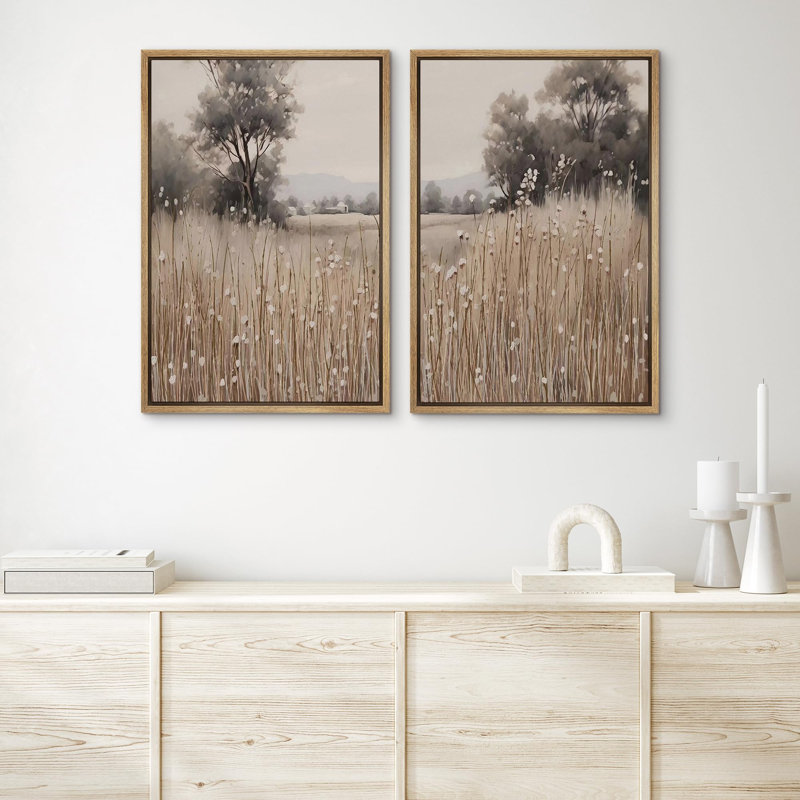 Minimaliste bord de mer et vagues, art mural moderne, œuvre d'art minimaliste 2 pièces, H 36 po x l 24 po, Naturel
