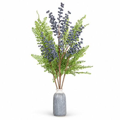 Brume artificielle 36 "avec feuilles de fougère, branche de faux feuillage pour décor de maison de campagne