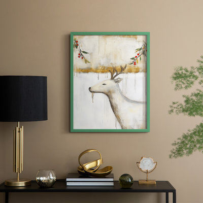 «Christmas Holiday Art DCCXLVII», reproduction d'art encadrée - bois massif