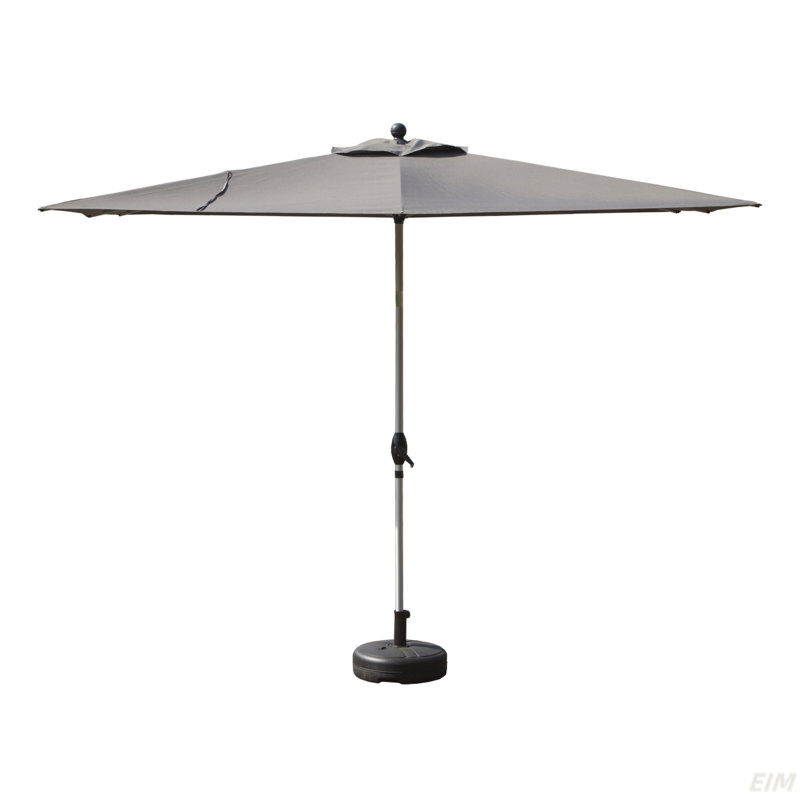 Rectangle Patio Umbrella With Crank Lift And Tilt Function(Patio Umbrella), Grey, 76.75" H x 103.52" W x 103.52" D