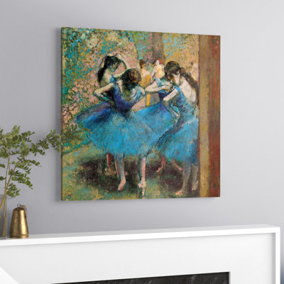 Dancers In Blue, 1890 by Edgar Degas - 1 Piece Floater Frame Painting on Canvas