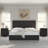 Louby Farmhouse Nightstands With Charing Station, Black-481973450