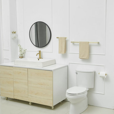5 Piece Bathroom Hardware Set Stainless Steel Bathroom Accessories Kit Wall Mounted Bathroom Towel Holder Set