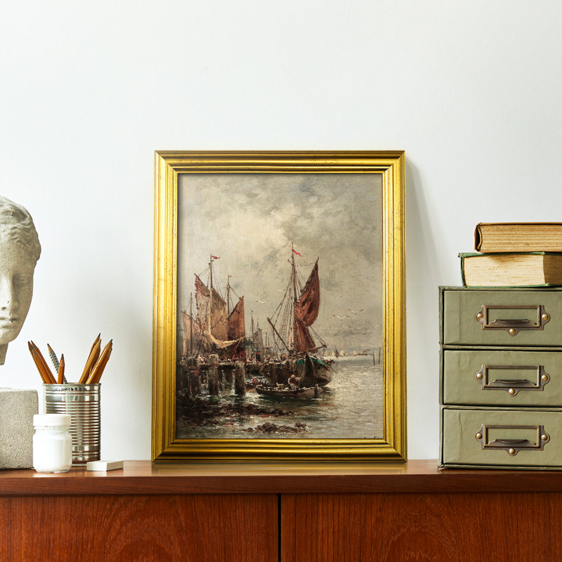 Vintage Nautical Print XXXII - impression encadrée, H 22 po x l 18 po