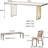 Walnut Slab Dining Table Set-102438038