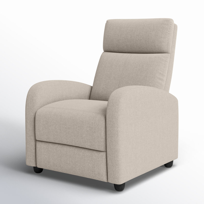 Fauteuil inclinable large de 28,8 po Kraker, Mélange de polyester beige