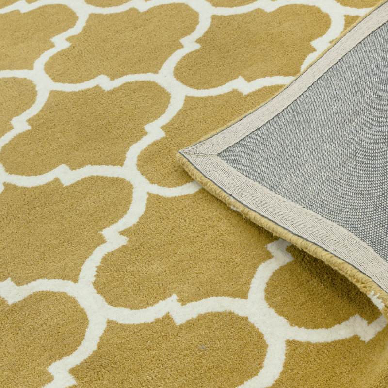Reina Geometric Wool Hand Woven Area Rug, Rectangle 120 x 170cm