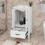 Petit meuble-lavabo de 20 po avec lavabo, meuble-lavabo moderne blanc avec tiroir