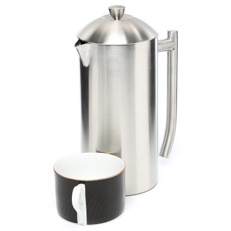 Frieling Double-Walled Stainless-Steel French Press Coffee Maker, Polished,  36 Ounces