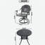 Ensemble de salle à manger 5 pièces en aluminium coulé résistant aux intempéries, comprenant 4 chaises pivotantes et une table ronde de 35,43 po avec structure noire (même SKU: W1710S00300)